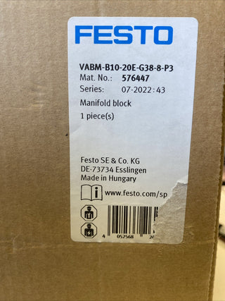 Festo -VABM-B10-20E-G38-8-P3 (576447) Verteilerblock0
