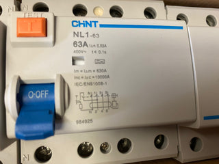 Chint NL1-63 Typ A FI-Schutzschalter – 4-polig | 63A | 30mA | 9849251