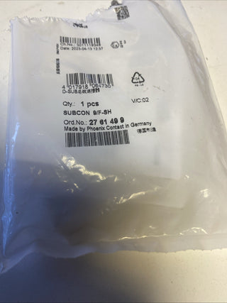 Phoenix Contact SUBCON 9/F-SH 2761499 D-SUB Buchse 9-polig 180° – NEU0