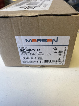 Mersen NH 1B165 Sicherungseinsatz Gr.1 125A 500V gG 3St neu1