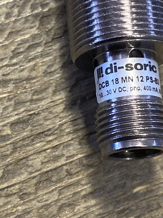di-soric DCB 18 MN 12 PS-B3 Induktiver Näherungssensor M18 PNP NO 12mm – Top Zus2