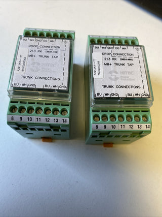2x PHOENIX CONTACT PZ213RK-TC | Modbus Plus MB+ Trunk Tap | Gebraucht3