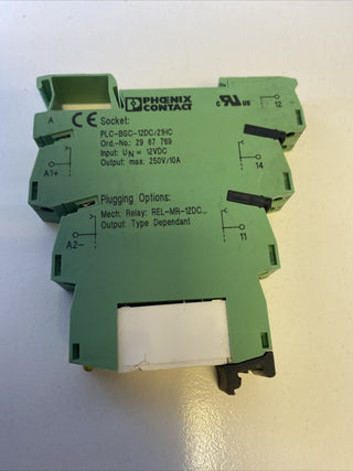 1x Phoenix Contact PLC-BSC- 12DC/21HC Relaissockel 14mm 2967769 High Current GEB0