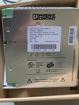 Phoenix Contact QUINT-PS-100-240AC/48DC/5 – Stromversorgung 48V / 5A2