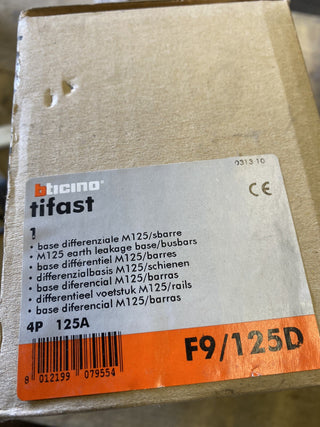BTICINO TIFAST F9/125D DIFFERENTIALBASIS M125/SBARRE 4P 125A0