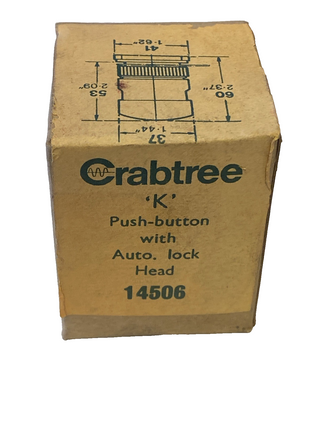 Crabtree 14506/R Pilzdrucktaster – Typ K Autolock – Industrie-Schalter – OVP/NOS2