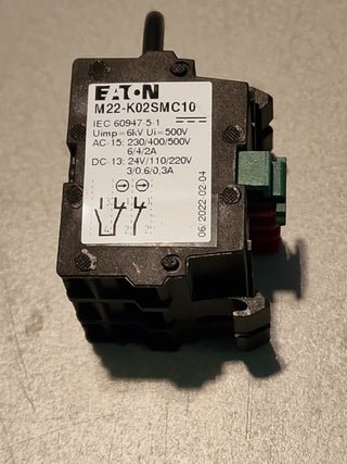 3x Eaton M22-K02SMC10 Kontaktelement 2Ö Front, Schraubanschl. , 1214740