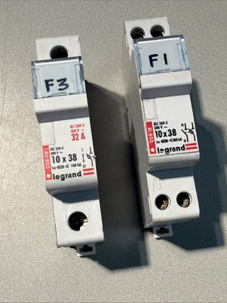 2x Legrand 005818 Zylindersicherungshalter Lexic1P+N 10x38 500V Trenner gebrauch5