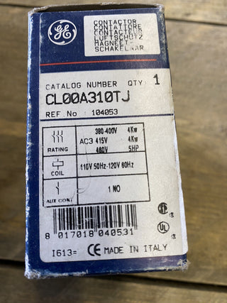 General Electric GE CL00A310TJ Schütz / Contactor - 3-polig - 110V/120V AC - NEU0