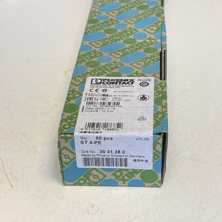 50x Phoenix Contact ST 4-PE 3031380 Zugfeder-Schutzleiterklemme -unused/OVP-