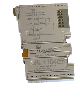 Beckhoff KL1104 | 4-Kanal Digital Eingangsklemme 24V DC | Gebraucht0