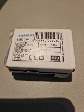 20x Siemens NEOZED D01 Sicherung 10A 400V 5SE2310 neu0