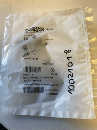 Phoenix Contact 1501252 SACC-M 8MS-3CON-M-SW M8 Stecker 3-polig Schraubanschluss