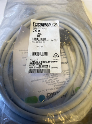 Phoenix Contact Systemkabel und Zubehör CABLE-D 9SU/B/BS/600/KONFEK/S 23020490