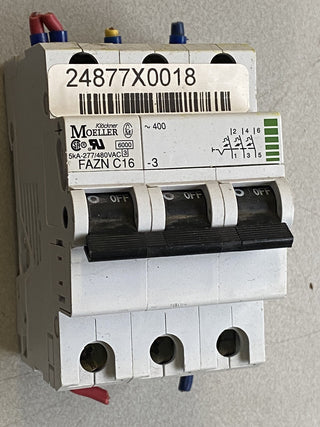 Klöckner Moeller FAZN C16/3–3‑poliger Leitungsschutzschalter – C‑Charakteristik2