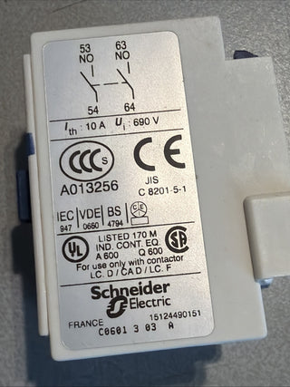 Schneider Electric LADN20 Hilfsschalterblock 2S (2 Schließer) – neu2