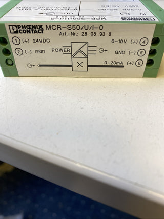 Phoenix Contact MCR-S50/U/I-0 Strommessumformer 2808938 | Geprüft & Einsatzberei2