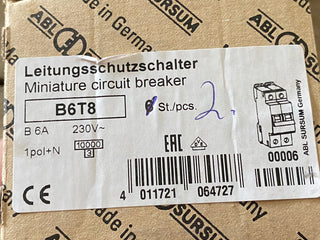 ABL Sursum B6 T8 Leitungsschutzschalter, Sicherungsautomat 230V1