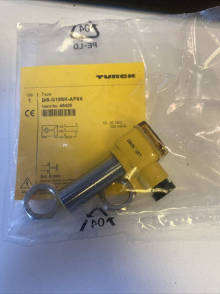 Turck Induktiver Sensor BI5-G18SK-AP6X (Ident-Nr. 46420) – NEU & OVP0
