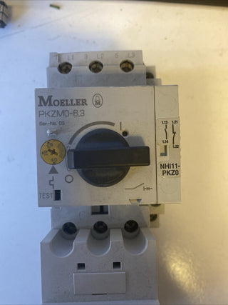 Eaton Klöckner Moeller PKZM0-6,3 Motorschutzschalter + SE00-41-PKZ0 Hilfsschalt4