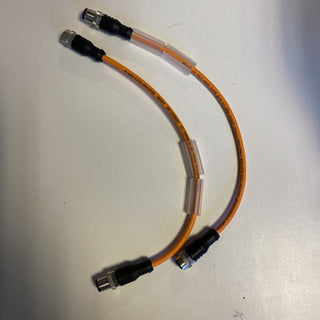 2x M12, Buchse, gerade, 5-polig, M12, Stecker, gerade, 5-polig, Sensor-/5