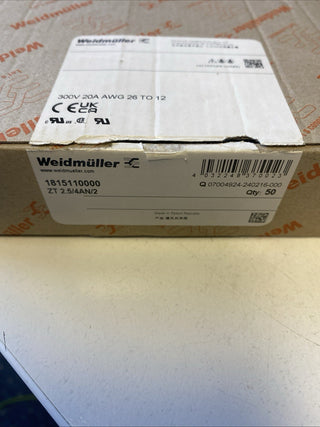 50x Weidmüller ZT 2.5/4AN/2 Reihenklemme steckbar 1815110000 OVP/Neu