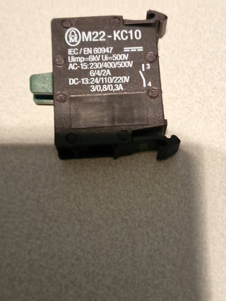 9x Eaton Hilf sschalterblock Frontbefestigung 6A/AC Federzuganschluss - M22-CK101