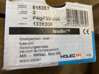3X HOLEC Messersicherung Schmelzmuster (Messer) NH000 Kombidetektor 35A 13282061