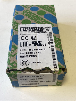 Phoenix Contact 2800870 CB TM2 2A SFB P Schutzschalter thermisch 250 V/AC 2A 1St2