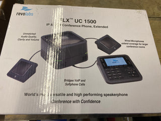 Revolabs FLX UC 1500 Konferenztelefon IP SIP USB Yamaha +2 Mikrofone NEU OVP0