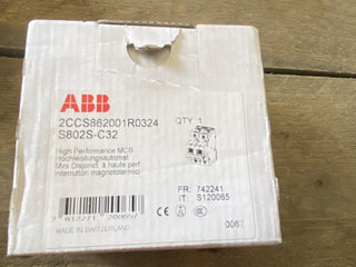 ABB S802S-C32 Hochleistungs-Sicherungsautomat | 32A, 2-polig, 50kA (2CCS862001R00