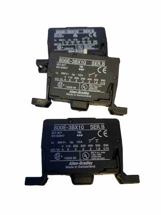3X Allen-Bradley Kontaktelement 800E-3BX10 contact block NO Serie B1
