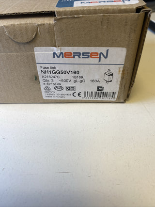 Mersen NH 1B169 Sicherungseinsatz Gr.1 160A 500V gG 3St neu