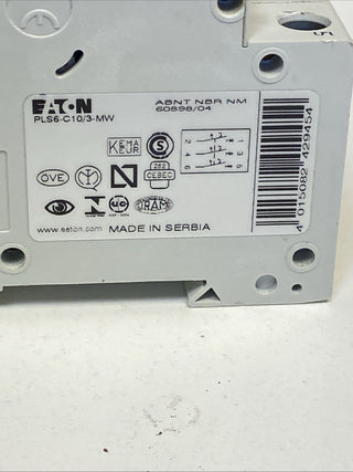 PLS6-C10/3-MW 242945 Y7-242945 EATON ELECTRIC Überstromschalter, 10A, 3 p, Typ C4