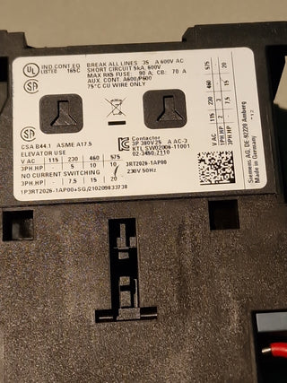 Siemens 3RT2026-1AP00 Schütz+3RH2911-1FA22#124