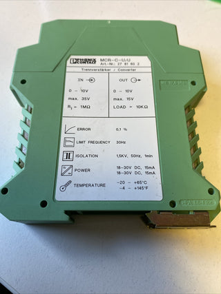Phoenix-Contact MCR-C-U/U Trennverstärker 2781602 -used-1