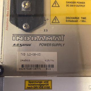 Indramat TVD 1.2-08-03 Versorgungsmodul Power Supply | NSN 247368-08771 | B267
