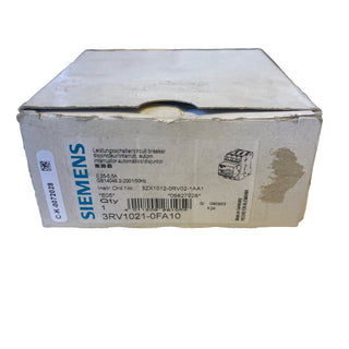 Siemens 3RV1021-0FA10 3RV10210FA10 Leistungsschalter, S0, Motorschutz, Class 10,0