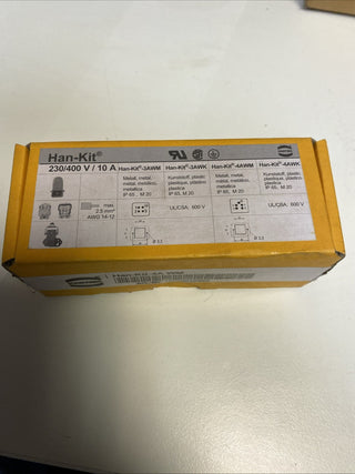 HARTING HAN 4A Schwere Steckverbinder Steckverbindersatz 4-polig, 230/400 V / 102