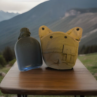 Mil-Tec - US Plastic Canteen - Feldflasche mit Hülle  - Coyote1