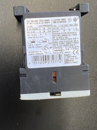 Siemens SIRIUS Schütz 3RT1016-1BB42 | 4kW | 24V DC | 1NC | Baugröße S002