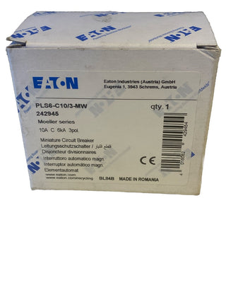 PLS6-C10/3-MW 242945 EATON ELECTRIC Überstromschalter, 10A, 3 p, Typ C Charakter0
