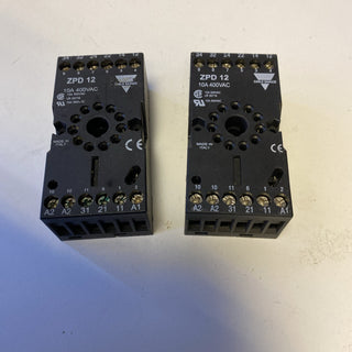 2x Carlo Gavazzi ZPD 12; Relay Base; 400VAC; 10A; 11-Pin0
