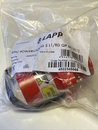 EPIC POWERLOCK A6 S L1/RD QP M12 44420321 Lapp Zubehör LAPP Inhalt: 1 St.0
