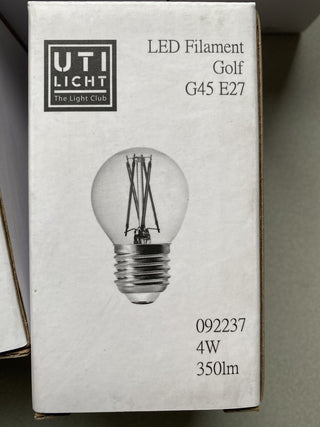 14X LED-Glühbirne E27 Filament G45 4W UTI LICHT2