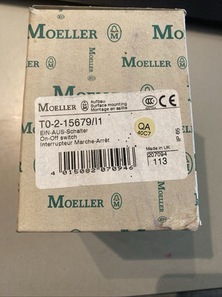 Eaton Moeller T0-2-15679/I1 Hauptschalter 20A 3-polig Schalter 207094 NEU OVP