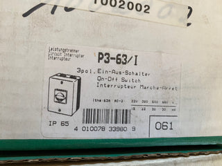 Moeller P3-63/I4/SVB Hauptschalter / Reparaturschalter im Gehäuse 63A NEU1