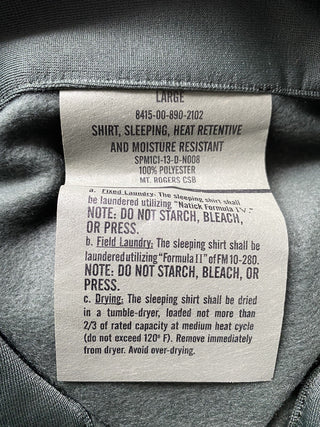 USGI Schlafhemd, Grün, Large, 8415-00-890-2102 us Army 3