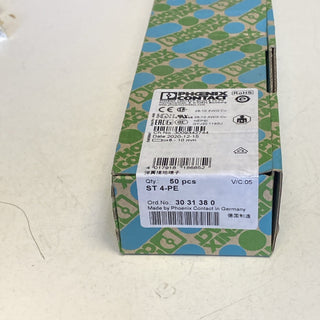 50x Phoenix Contact ST 4-PE 3031380 Zugfeder-Schutzleiterklemme -unused/OVP-
