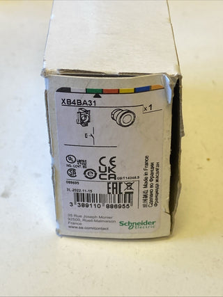 Schneider XB4BA31 Harmony Drucktaster 1NO grün 22mm neu0